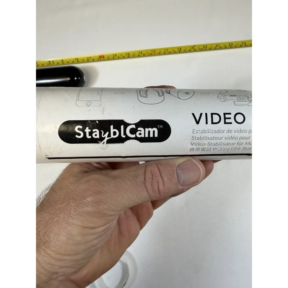 StayblCam Video Stabilizer Handheld Gimbal for iPhone GoPro Action Cameras Box